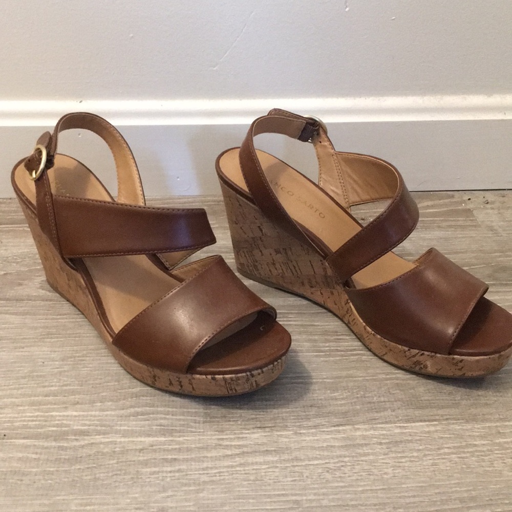 Brown Strappy Wedges